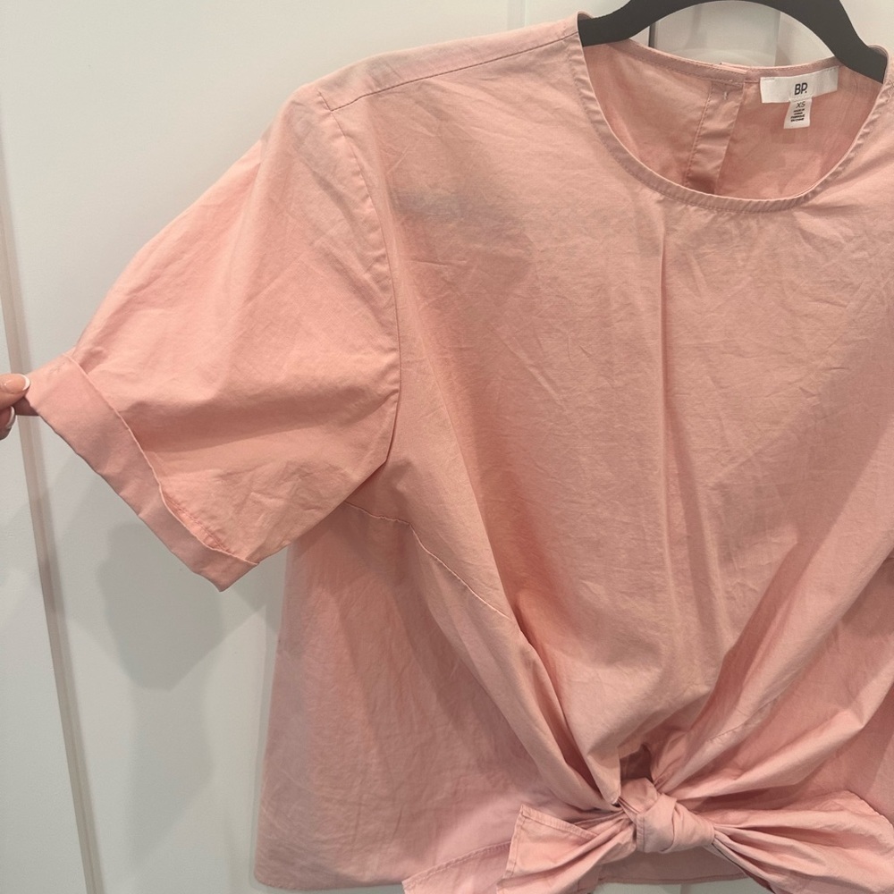 BP Pink Knot Tie Front Top - Picture 2 of 7